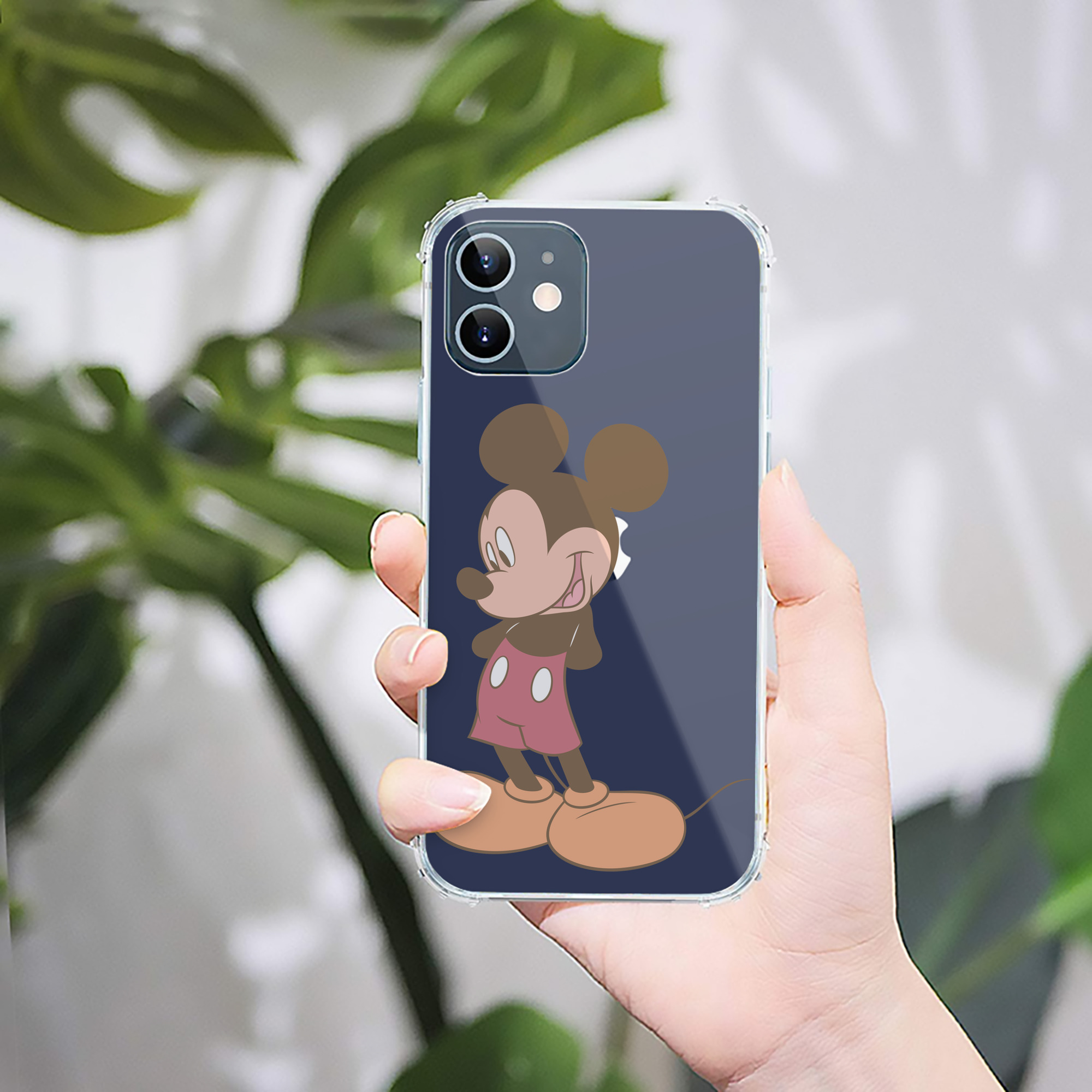 （画像用） ミッキーマウス Mickey Mouse 【iPhone 12シリーズ対応】透明スマホケース（クリアソフトケース）